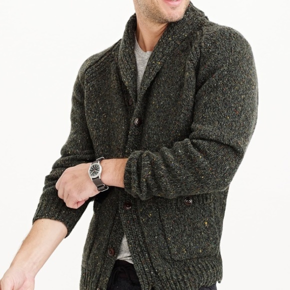 J. Crew Other - J CREW Italian Donegal Wool Shawl Collar Cardigan